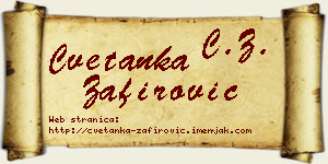 Cvetanka Zafirović vizit kartica